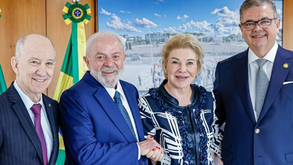 Marta Suplicy em reunião com o presidente Lula sobre as eleições de 2024. — Foto: Ricardo Stuckert/PR